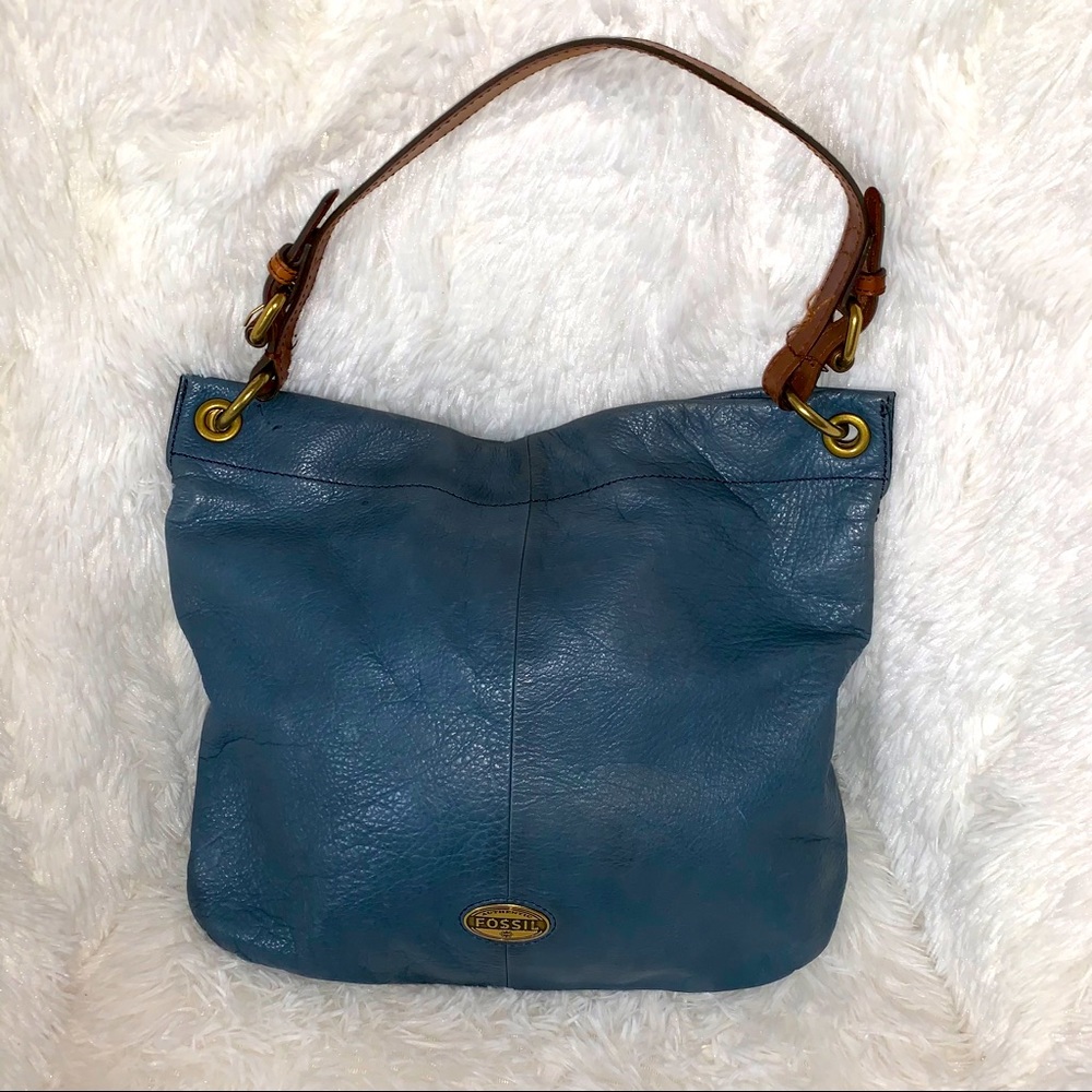Fossil Blue Shoulder Bag
